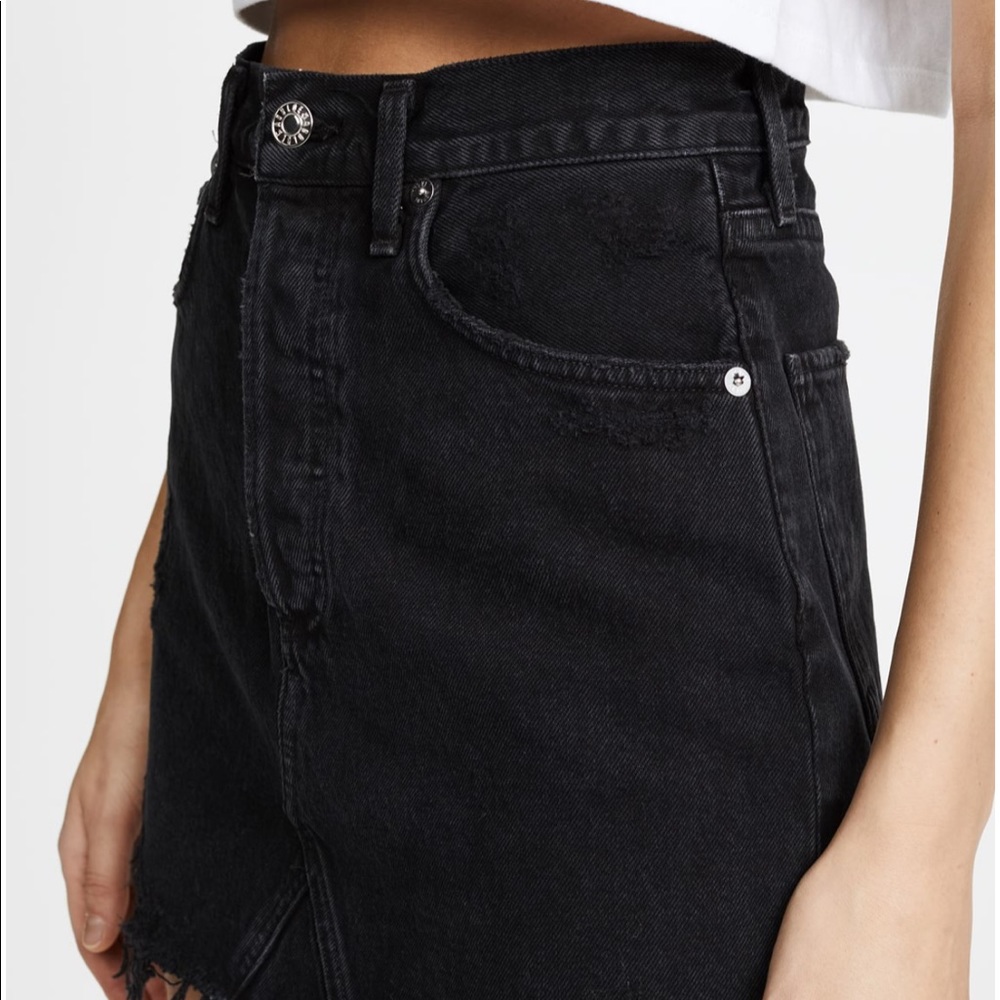 Agolde Black Denim Skirt - Picture 6 of 11